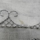 Vintage Violet Linen Beaded Set Of 3 Accent Throw Pillow Case 18   x18    Cover Only