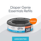 Diaper Genie Essentials 4 Pack Refills Unscented 320 Count Odor Control Bags
