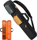 Pool Cue Case 3x3  Pool Stick Case Soft Padded Cue Case Holds 3 Butts And 3 S   