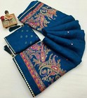  pashmina Silk Printed Saree - New Arrival  Soft And Elegant  With Mirror Work