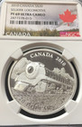 2010 Canada  Locomotives Train Selkirk   Ngc Graded 9999 Silver  20 Pr Pf 69