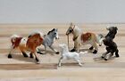 Vintage Lot Of 5 Beautiful Porcelain Ceramic Horse Figurines Various Makers size