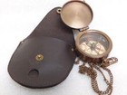 Vintage Brass Compass Nautical Antique Vintage Pocket Maritime Marine Gift
