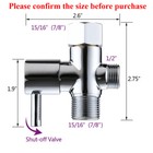 Toilet Shattaf Adapter Hose Bidet Spray Stainless Steel Handheld Shower Head New