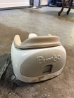 Bumbo Baby Booster Seat floor Seat With Safety Straps  White   Beige