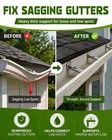 5 50 Pack Gutter Hangers  Heavy Duty Hidden Rain Gutter Brackets Fastener