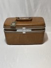 Samsonite Silhouette Train Makeup Case Travel Luggage Brown No Key Vtg