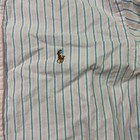 Vintage Polo Ralph Lauren Oxford Shirt Pink Stripes Custom Fit Men s Large