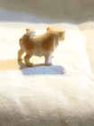 Vintage Carved Bovine Bone Eskimo Dog Siberian Husky Samoyed Miniature Japan D