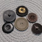 Vintage Large 1   Original Round Sewing Buttons Mixed Lot Of 6 