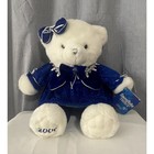 Dan Dee Snowflake Teddy Plush Bear Pair 2002 2006 Blue Velvet Christmas 21   