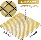 36000 Pieces Mirror Mosaic Tiles  Gold Self Adhesive Mirror Tiles