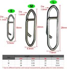 50 Pcs Fishing Clips Stainless Steel Strength Fast Snap Clip M-70lb-50pcs 