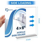 20 Pack Acrylic Sign Holder 4 X 6 Clear Display Table Signs Stand  Double Sided