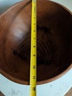 Vintage Large Turned Solid Wood Bowl Rustic Primitive Salad Serving Dough Bowl