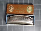 Vintage M Hohner Unsere Lieblinge Harmonica Key G Tremolo Wood Comb Germany Box
