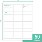 Printable Address Labels  1  X 2-5 8   30 Per Sheet mailing Labels For Envelopes