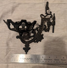 Antique Victorian Cast Iron Wall Gothic Revival Sconce Candle Holder 8  Ornate
