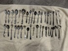 Mixed Lot Of 100 Silverplate Small Spoons  Forks   Misc  Items