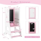 Toddler Kitchen Stool Helper Baby Standing Tower W  Chalkboard   Whiteboard