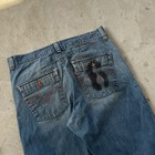 Vintage 90s Rare Levis Avantgarde Baggy Denim Jeans 6 Size 34x34 Washed Blue