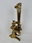 Antique 19th-century Binocular Brass Microscope     Charles G  Ewing