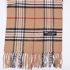 Men Women Unisex 100 cashmere Camel Scarf Tartan Stripe Plaid Scotland