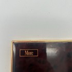 Vintage More Cigarette Case Black Gold Metal Slim Pocket Holder 5    X 3   