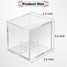 18 Pcs Baseball Display Cases Clear Acrylic Uv Protection Cube Ball Holder