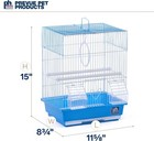 Prevue Pet Products Parakeet Square Roof Bird Cage 12 l X 9 w X 15 h