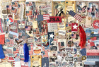 25pcs America 250 Usa Junk Journal Random Scrapbook Card Kit - Mixed Media