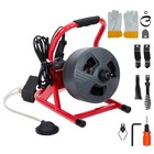 Electric Drain Cleaner Machine 50ft Sewer Snake Auto Feed Pipe Unclogger Tool