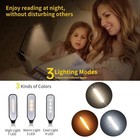 Usb Rechargeable Led Book Light Clip-on Reading Lamp 3 Color Modes Portable