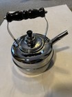 Vtg Simplex Solid Copper Whistling Kettle England Chrome Finish    See All Pics     