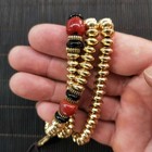 108 Brass Nepalese Buddha Beads Necklace Buddhist Prayer Beads Mala Bracelets