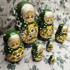 7  Russian Matryoshka 5 Piece Hand Painted Nesting Dolls Fairy Tale Bear