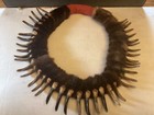 Vintage Native American Otter Fur Necklace W large Claws Red Trade Cloth Exc 