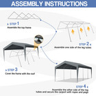 New 10  12   20  Heavy Duty Carport Canopy outdoor Garage Car Shelter Waterproof
