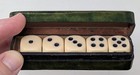 Vintage Gumps San Francisco Italian Leather Travel Dice Set Mid Century Box Game