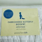 Pottery Barn Kids Embroidered Butterfly Crib Bed Skirt Cotton Baby Nursery New