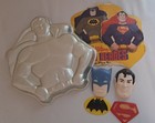 Batman   Superman Cake Set By Wilton With Plastic Faces   Emblems