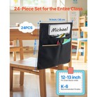Chair Pockets For Classroom 24 Pack Seat Pocket With Name Tag Black