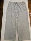 Lands  End Women s Xl 18 High Rise Fleece Lined Sweatpants Gray Wide Leg