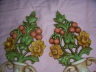 Set Of 2 Vintage Homco 4104 Plastic Double Candle Wall Sconce Urns W  Flowers