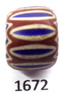 Sweet Antique Venetian Chevron Trade Bead African Old    Collection   1672 Bg 60