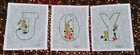 Novelty Reindeer Joy Handpainted Ornaments Needlepoint Canvas 3 Pc Set
