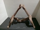  Antique Cast Iron Fireplace Andirons Dog Irons Art Deco Heavy 