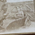 Wwi Photo Two Army Soldiers On Douglas Motorcycle   Sidecar 7 5x5cm