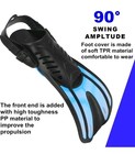 Sz S xs Diving Fins Snorkeling Gear For Adults Snorkel Fins swim Fins Open  Adju