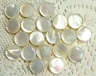 50 Vintage 1940s Diminutive Self Shank Mother Of Pearl Mop Buttons   Approx 3 8 